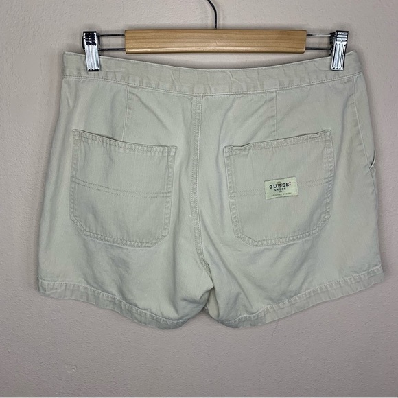 Guess Chino Khaki Cotton Shorts Size 30 Waist Made In USA Classic Casual - Picture 4 of 8